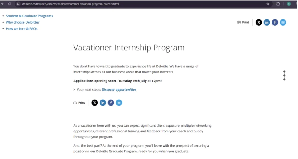 Deloitte Internship