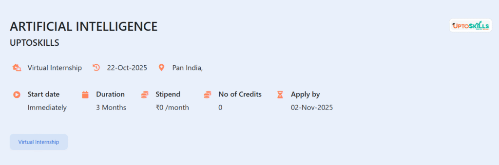 AICTE AI ML Internship: UPskill