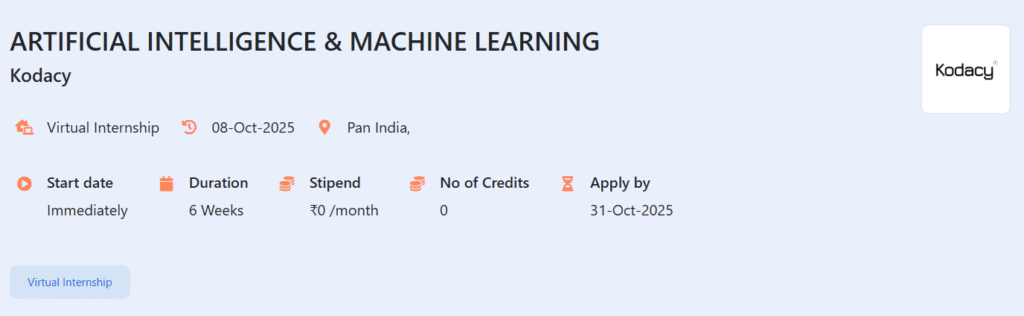AICTE AI ML Internship: Kodacy