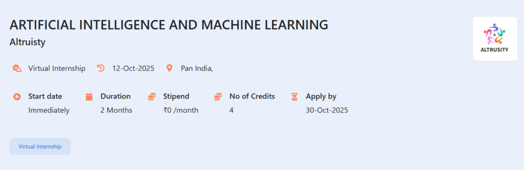 AICTE AI ML Internship