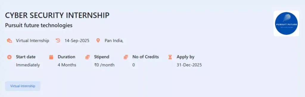 AICTE Internships: Cyber Security Internship