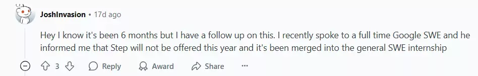 Google STEP Internship