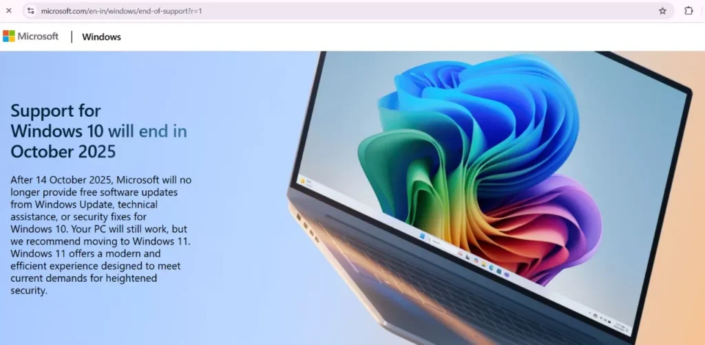Windows 10 end of life