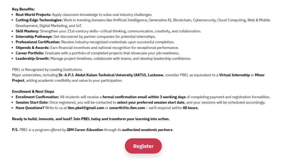 IBM Virtual Internship key benefits