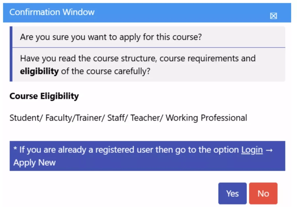 NIELIT Internship portal