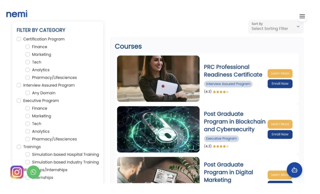 NEMI Online internship for students