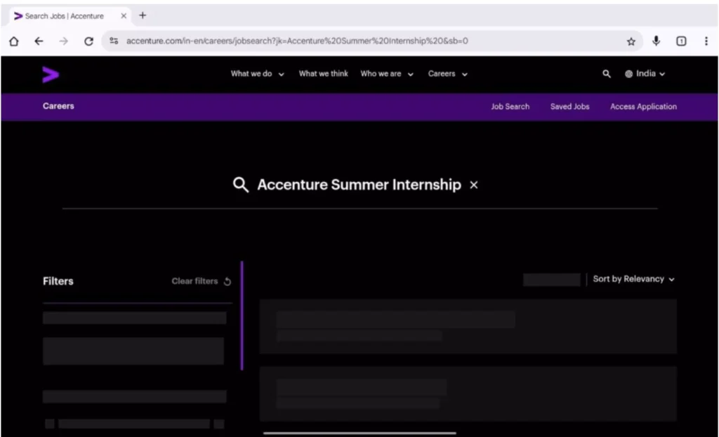 Accenture internship: Accenture Summer Internship 2026