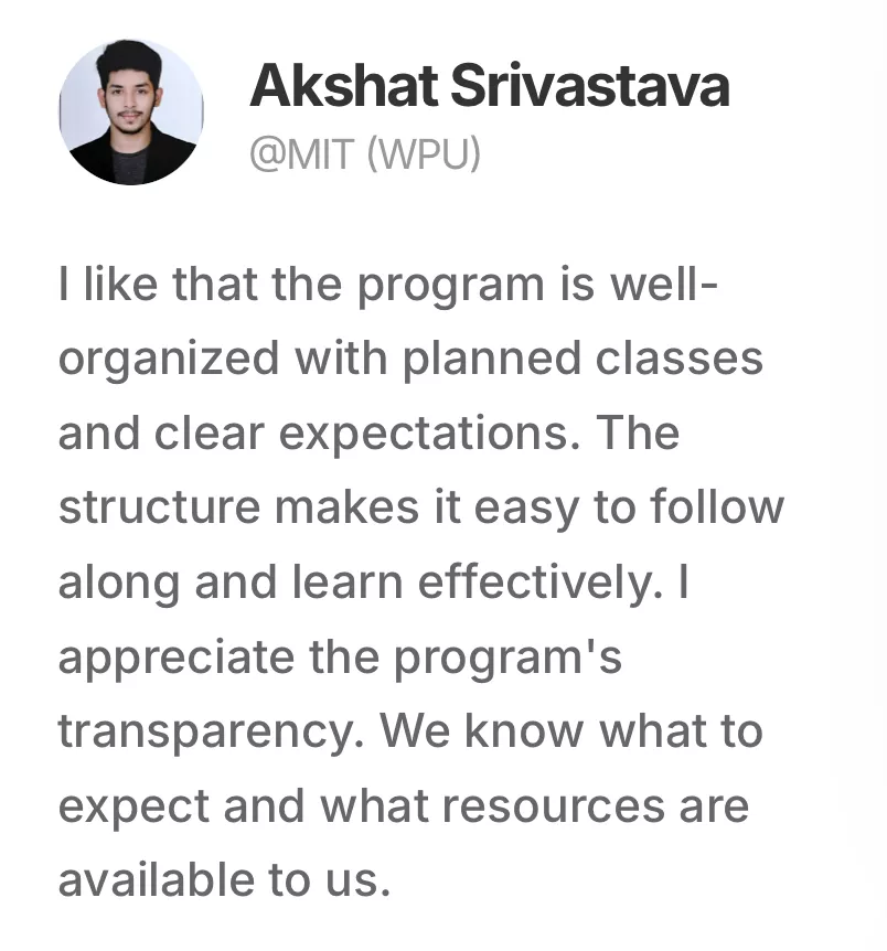 Pregrad placement record: Akshit Srivastava
