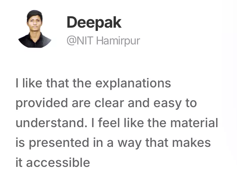 Pregrad placement record: Deepak