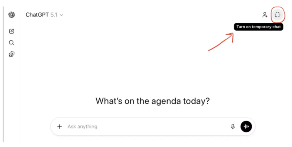ChatGPT New Feature: Location of temporary Chat