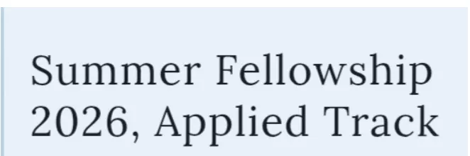 GovAI Summer Fellowship 2026