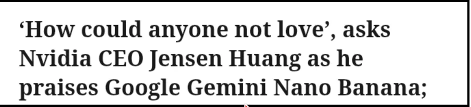 Nano Banana vs ChatGPT: NVEdia CEO Speaks