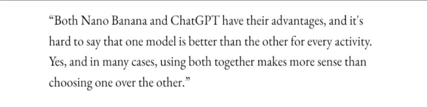 Nano Banana vs ChatGPT