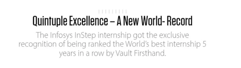 Infosys instep internship